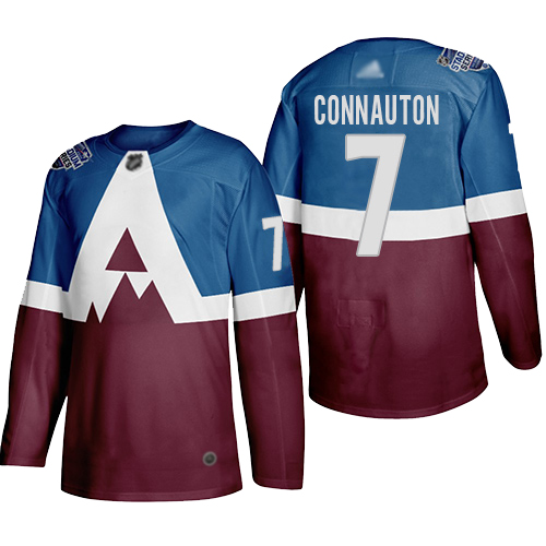 Men Adidas Colorado Avalanche 7 Kevin Connauton 2020 Stadium Series Burgundy Stitched NHL Jersey